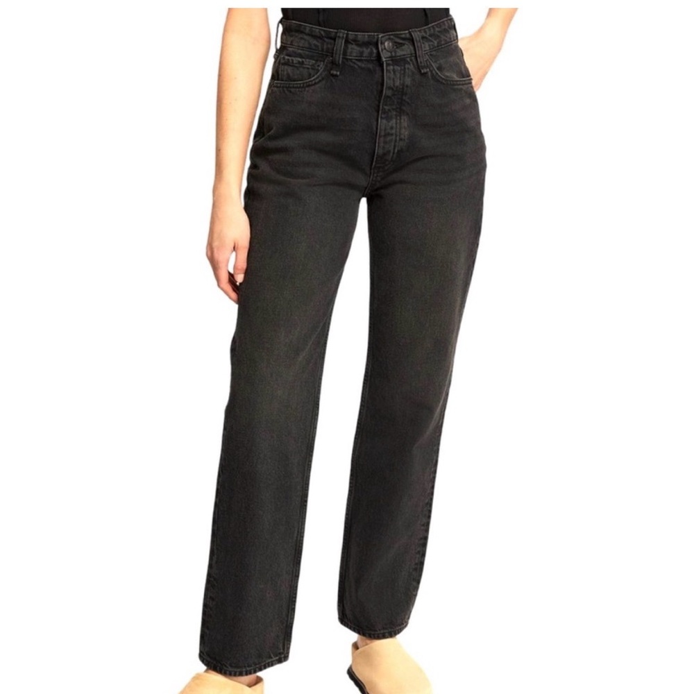Rag & Bone Jeans Alex High Rise Straight Leg Black Size 26L - Picture 2 of 8